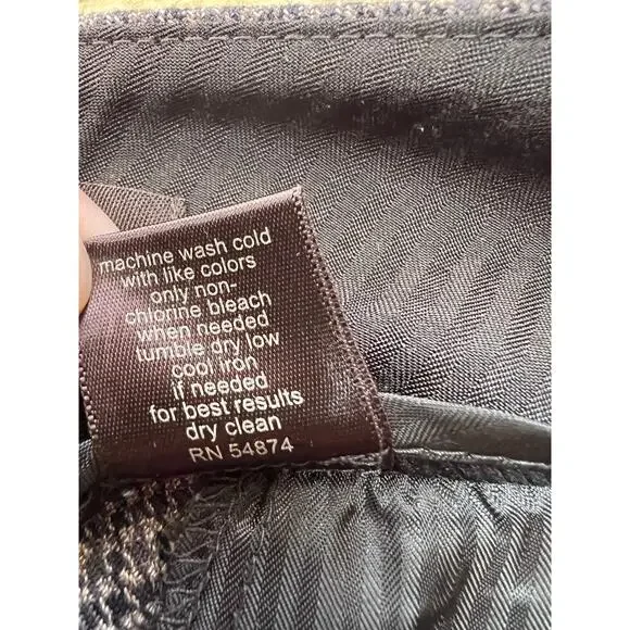 The Limited Cassidy Fit Brown Micro Houndstooth Stretch Dress Pants Sz 10 Short - Picture 7 of 7